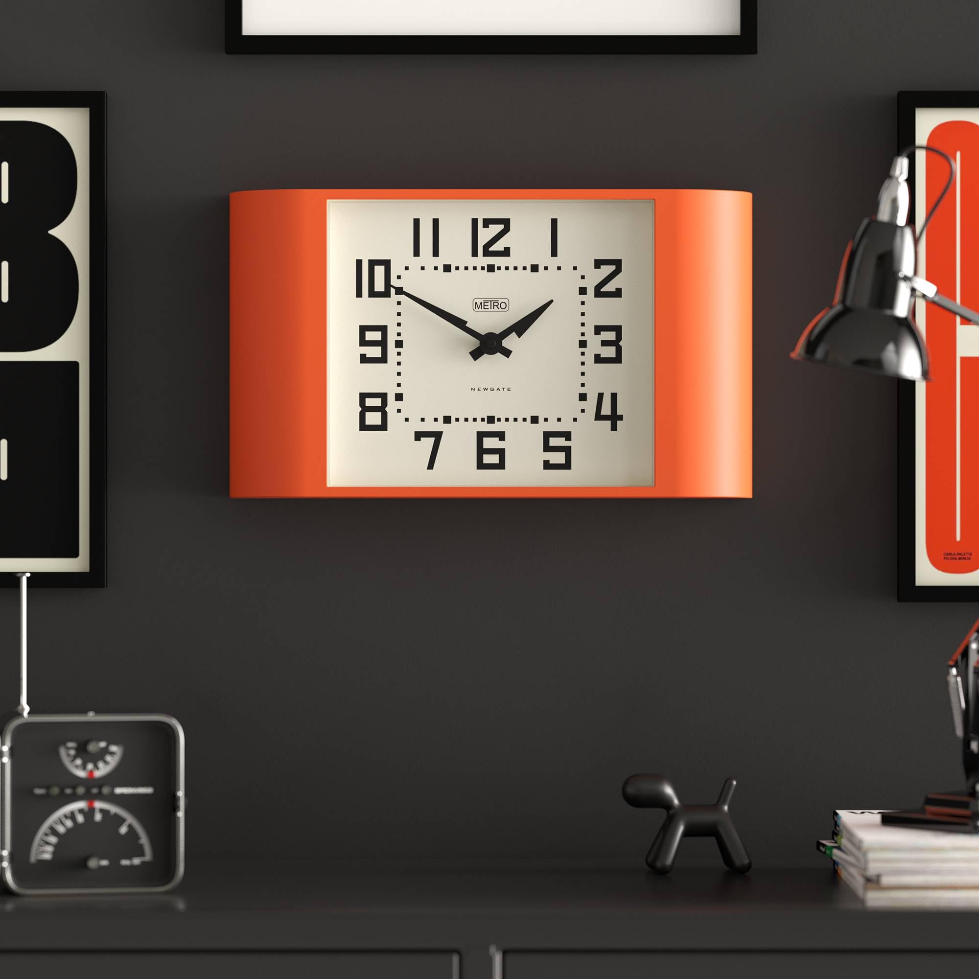 Amazon.com: NEWGATE® Metro Clock | Retro wall Clock | 17 inch Wide